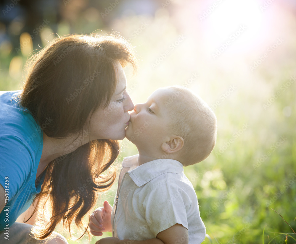 Happy mother with boy Happy mother with boy