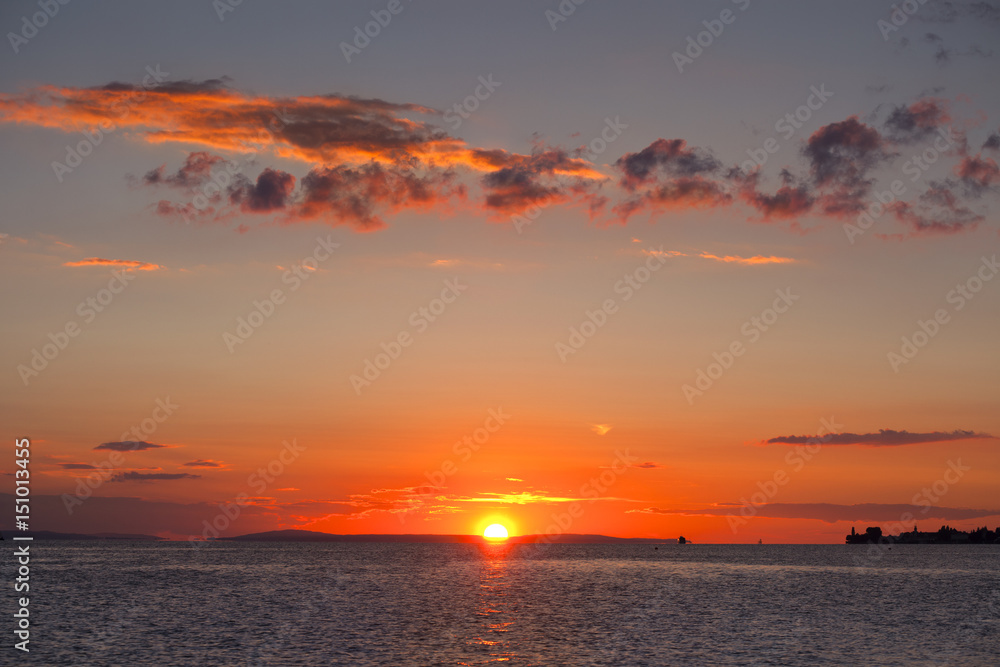 Fototapeta premium sonnenuntergang am bodensee