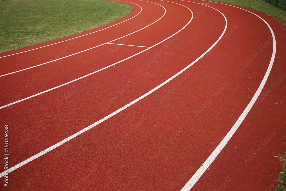 Surface of running track