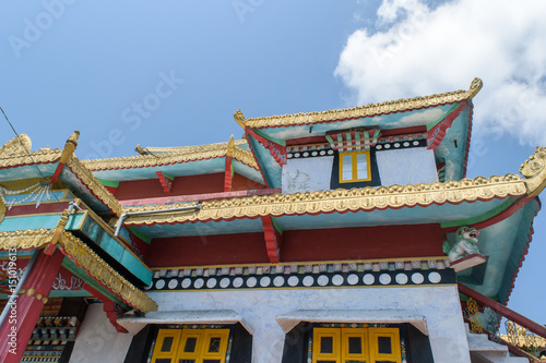 Zang Dhok Palri Phodang is a Buddhist monastery in Kalimpong in West Bengal, India. The monastery is located atop Durpin Hill. It was consecrated in 1976 by the visiting Dalai Lama. photo