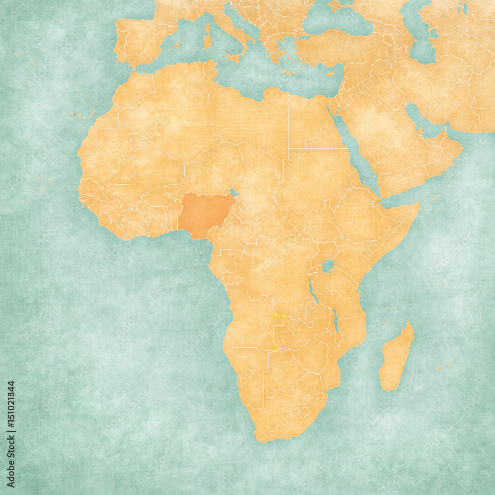 Map of Africa - Nigeria