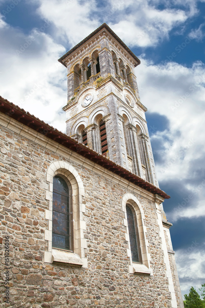 Fototapeta premium Eglise Notre Dame. Clisson, Loire atlantique. Pays de Loire