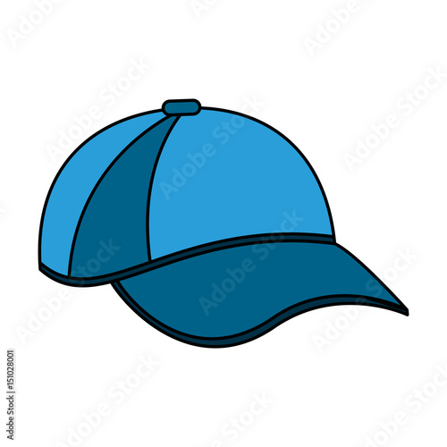color image cartoon blue sport cap headwear vector illustration
