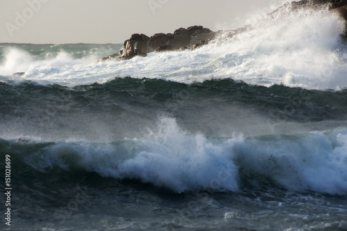  waves in sea storm