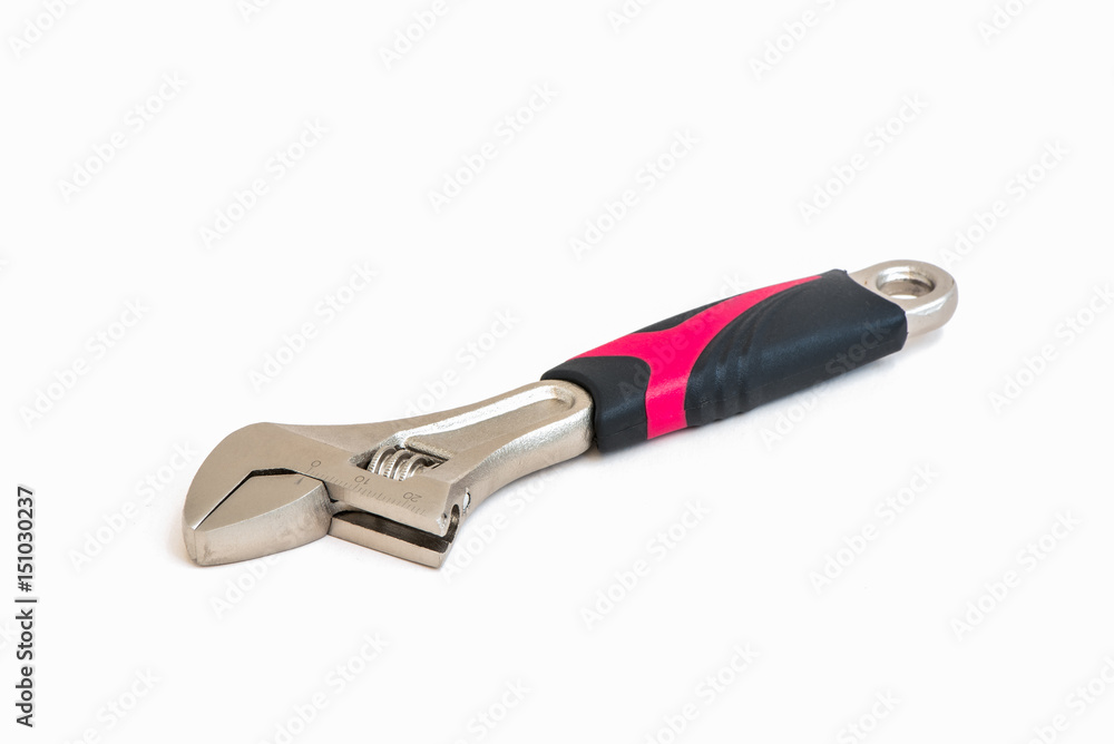 Adjustable wrench isolated on white Adjustable wrench isolated on white
