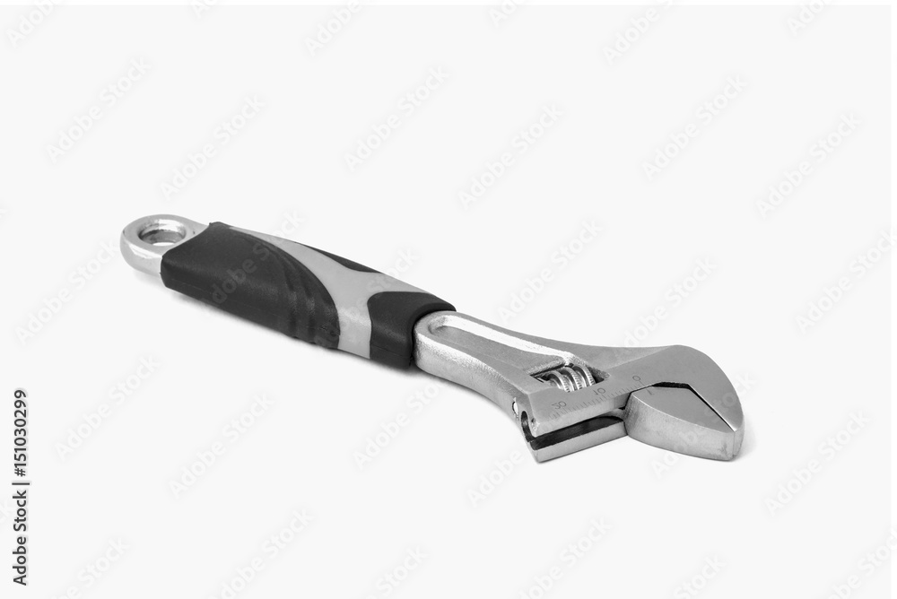 Adjustable wrench isolated on white Adjustable wrench isolated on white