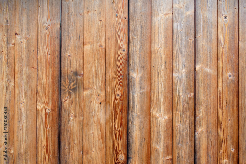 Fototapeta premium Wood brown vertical stripes.