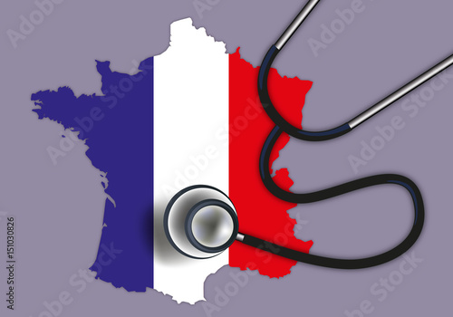 France - diagnostic - élection - économie -stéthoscope - politique, 