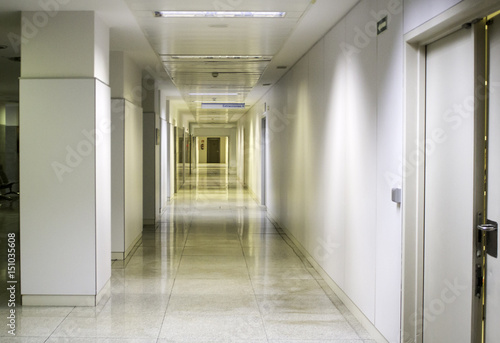 Interior corridor hospital