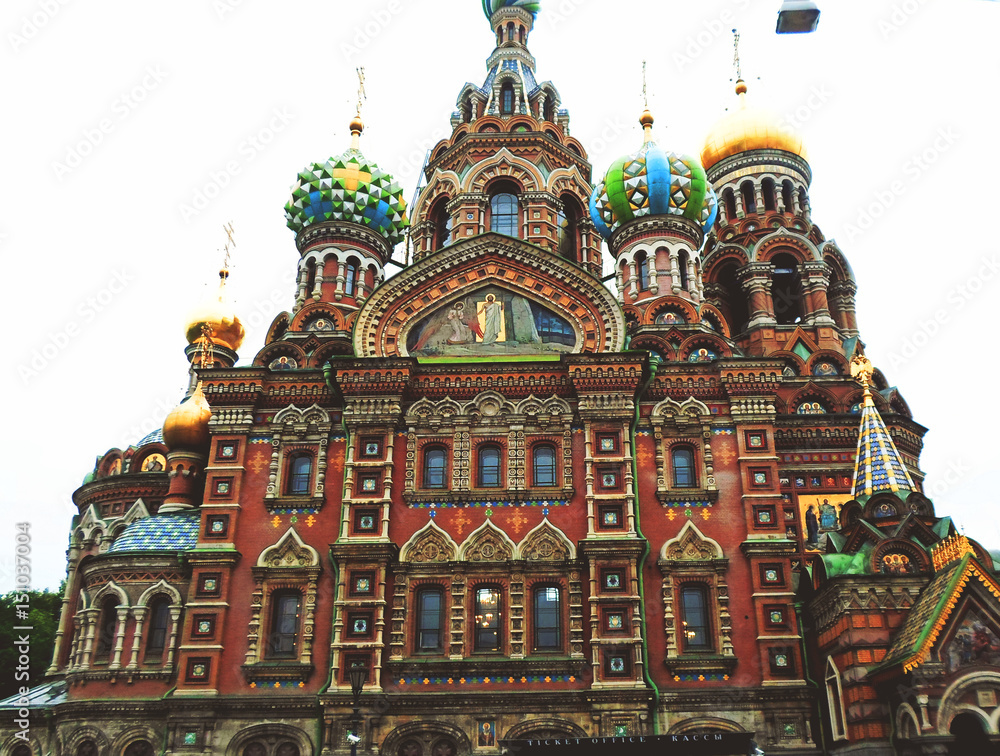 Church of the Savior on Spilled Blood, one of the main sights of St. Petersburg, Russia - June 2016