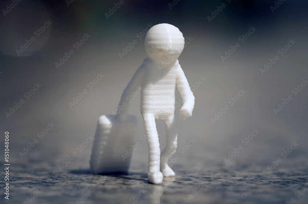 Obraz premium Man With Suitcase Concept