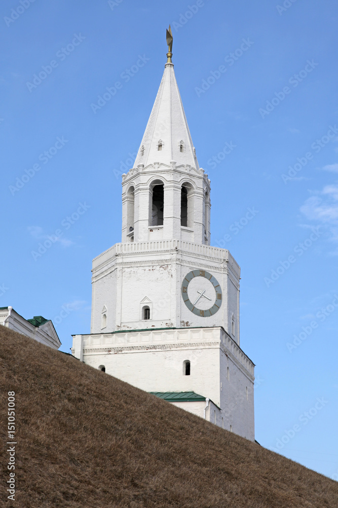 Spasskaya Tower of Kazan Kremlin. Russia. Tatarstan republic