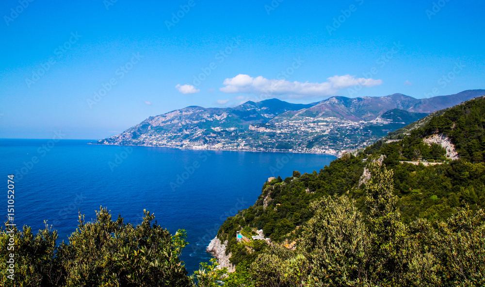 travel in Italy series - view of beautiful Amalfi Coast