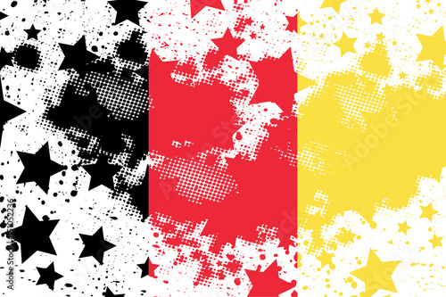 Vector Belgium grunge flag. Using for decoration works.