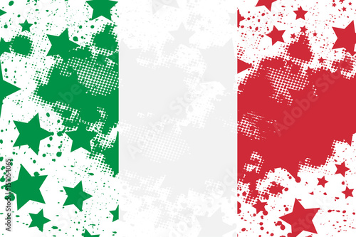 Vector Italian grunge flag. Using for decoration works.