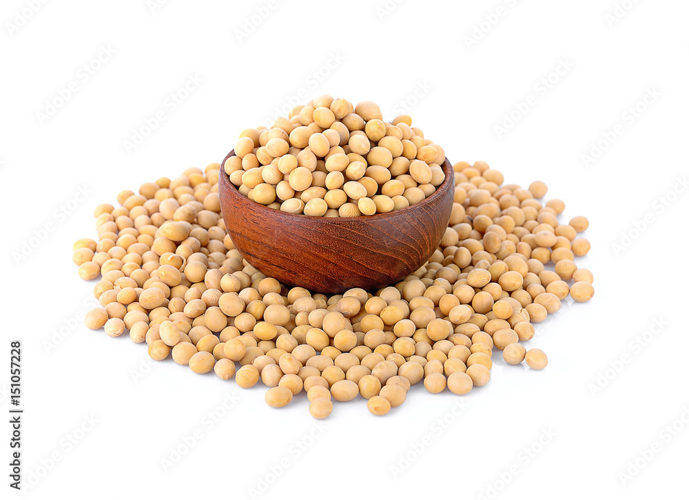 soy beans isolated on white background. soy beans isolated on white background.