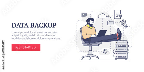 Data backup web banner