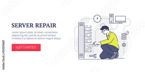 Server repair web banner