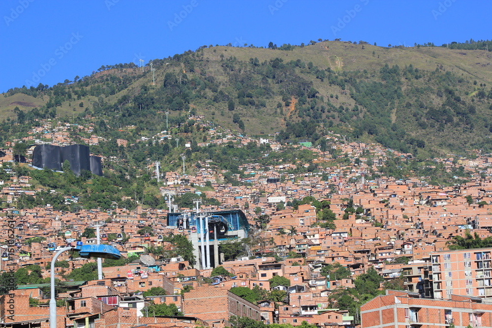 Panorámica del sector oriental de la ciudad. Medellín, Antioquia, Colombia.
