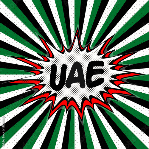 uae pop art flag United Ara...