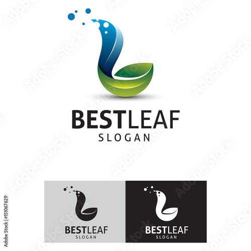 Best Leaf Letter Logo Template