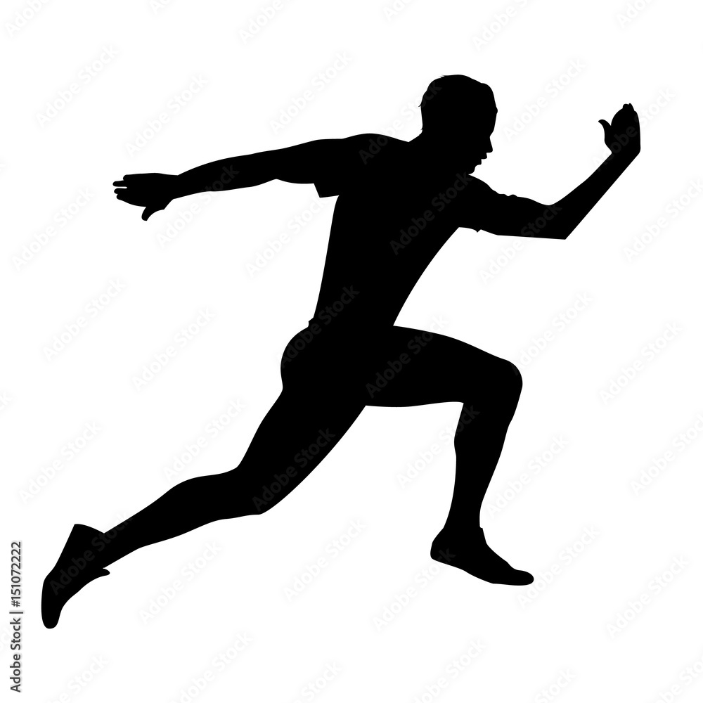 male running silhouette male running silhouette