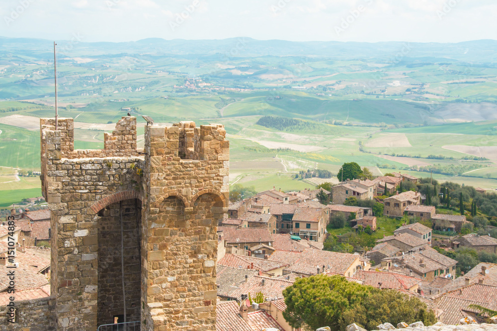 themedieval  castle of Montalcino