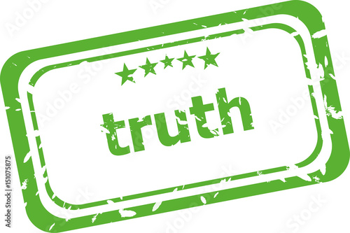stamp truth with text over white background