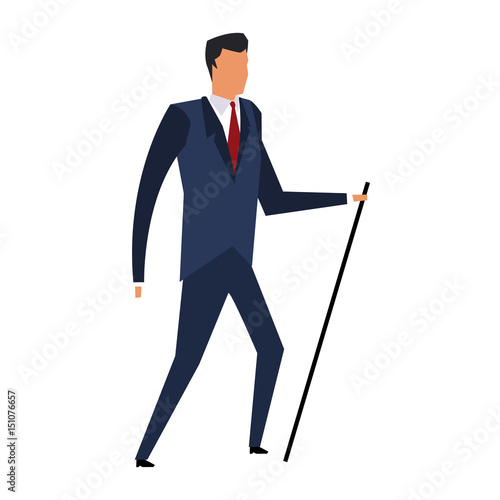 business man manager work dynamic vector illustration