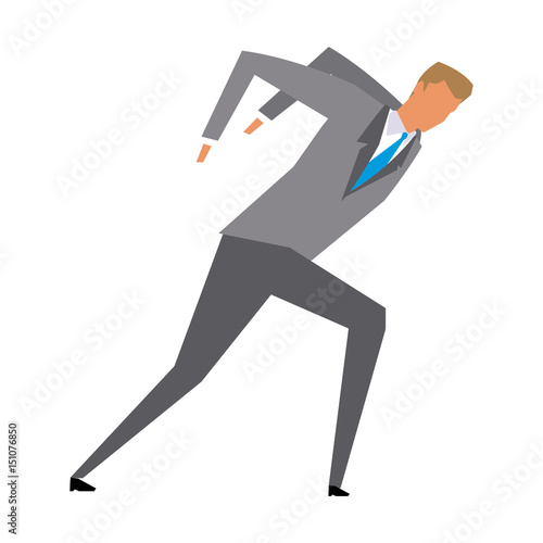 business man manager work dynamic vector illustration