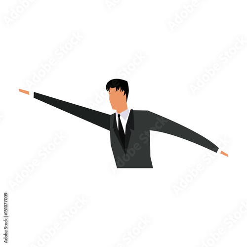 business man manager work dynamic vector illustration