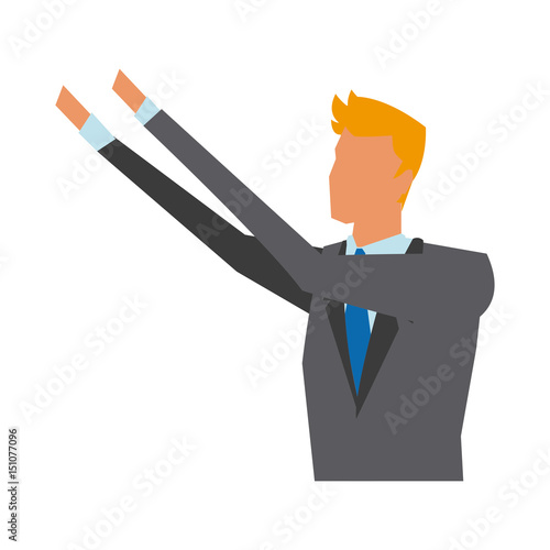 business man manager work dynamic vector illustration