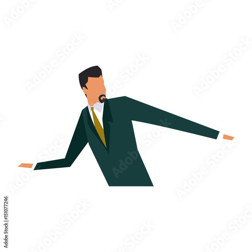 business man manager work dynamic vector illustration