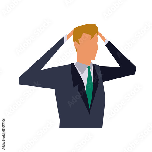 business man manager work dynamic vector illustration