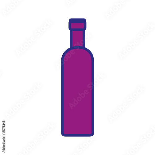 Wine bottle drink icon vector illustration graphic design