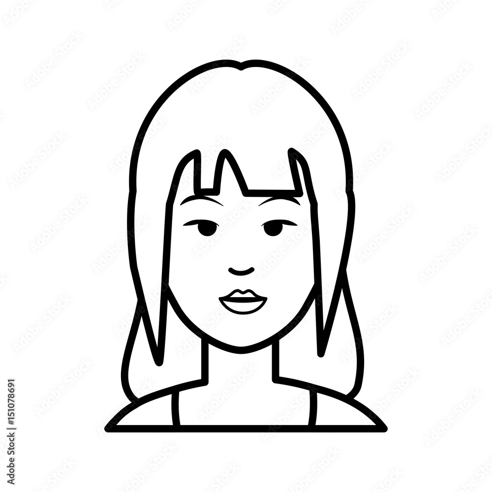 Woman cute cartoon icon vector illustration graphic design