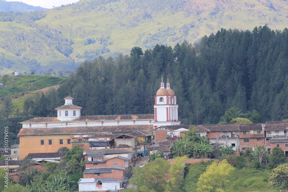 Panorámica del casco urbano. Carolina del Príncipe, Antioquia, Colombia.