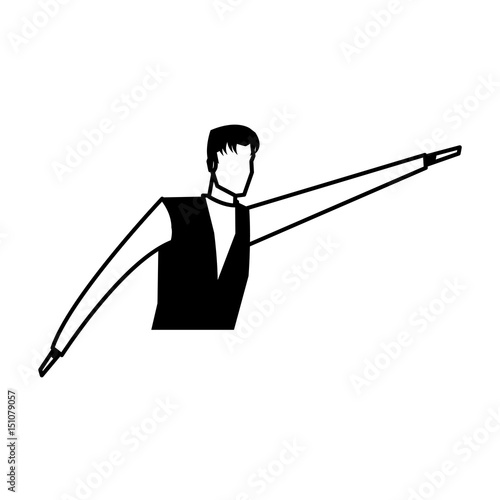business man manager work dynamic vector illustration