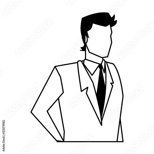 business man manager work dynamic vector illustration