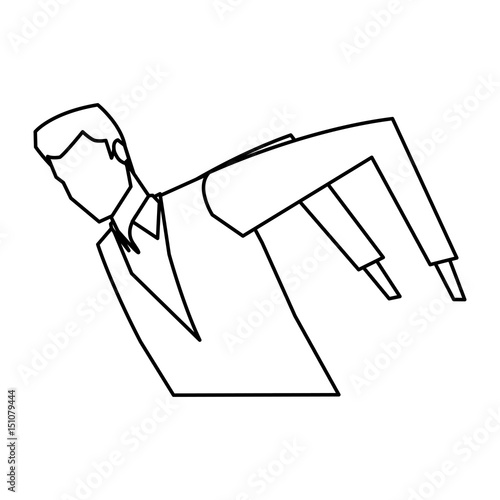 business man manager work dynamic vector illustration