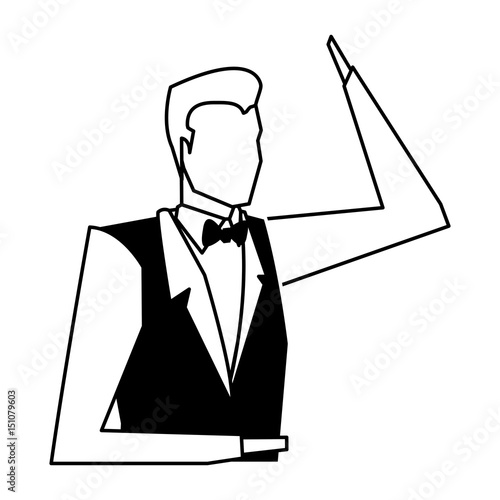 business man manager work dynamic vector illustration