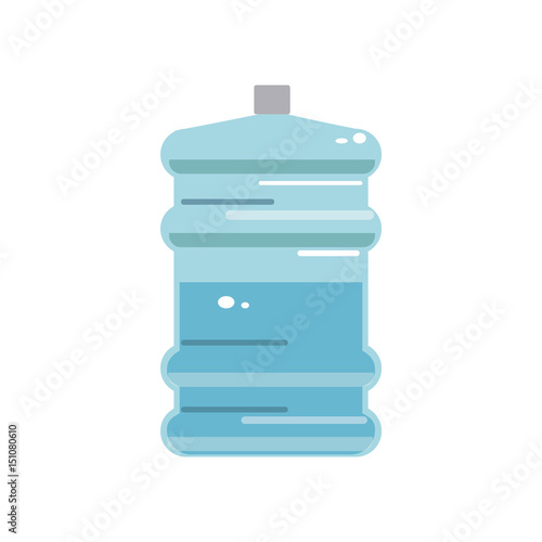 big bottle of drinking water container plastic vector illustration