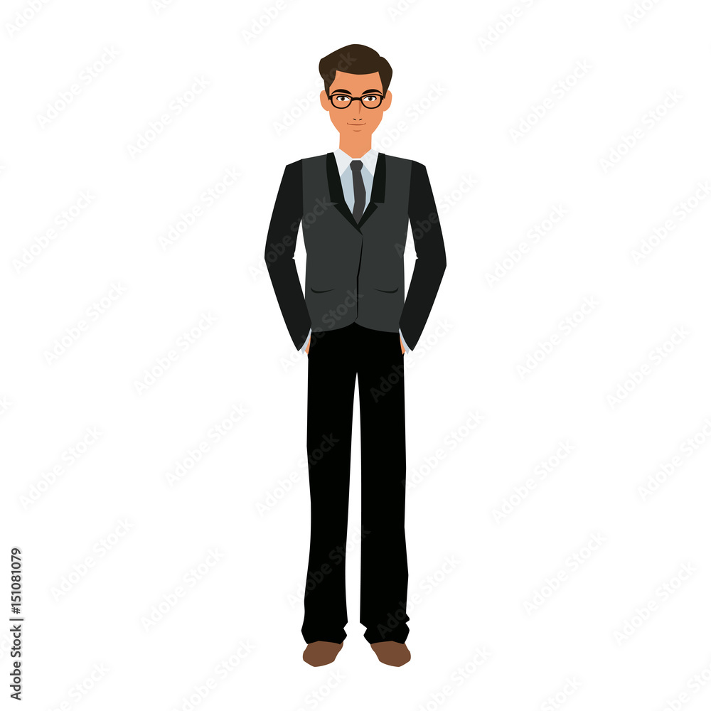 handsome man business manager employee vector illustration handsome man business manager employee vector illustration
