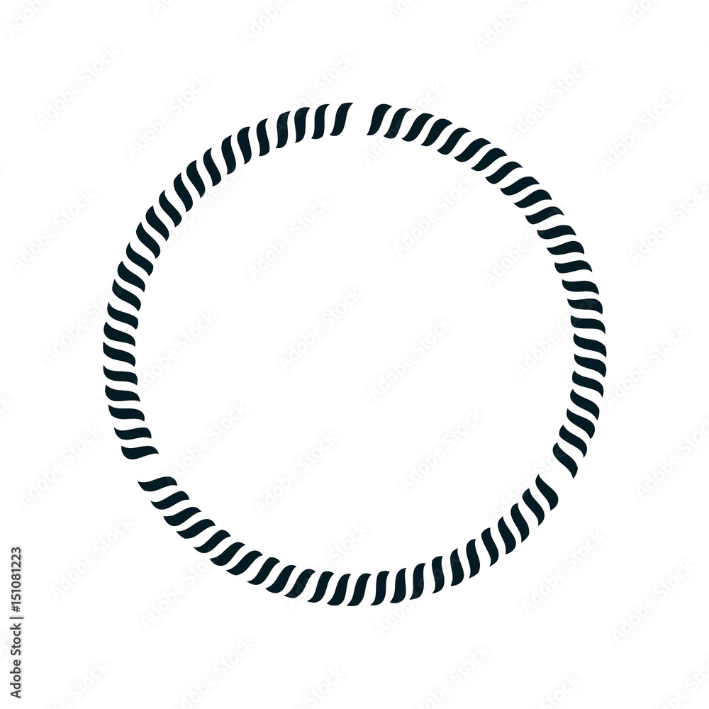 circular frame icon over white background. sea life concept. vector illustration