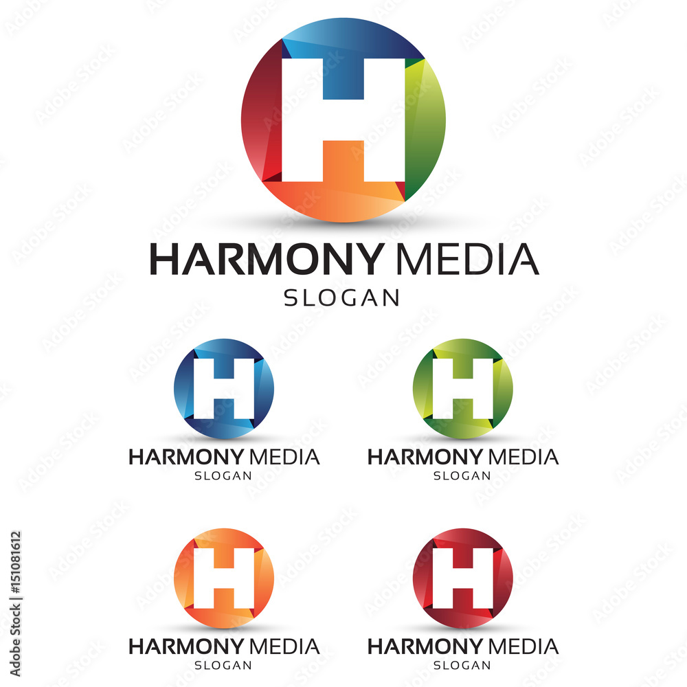 Obraz premium Harmony Letter H Logo