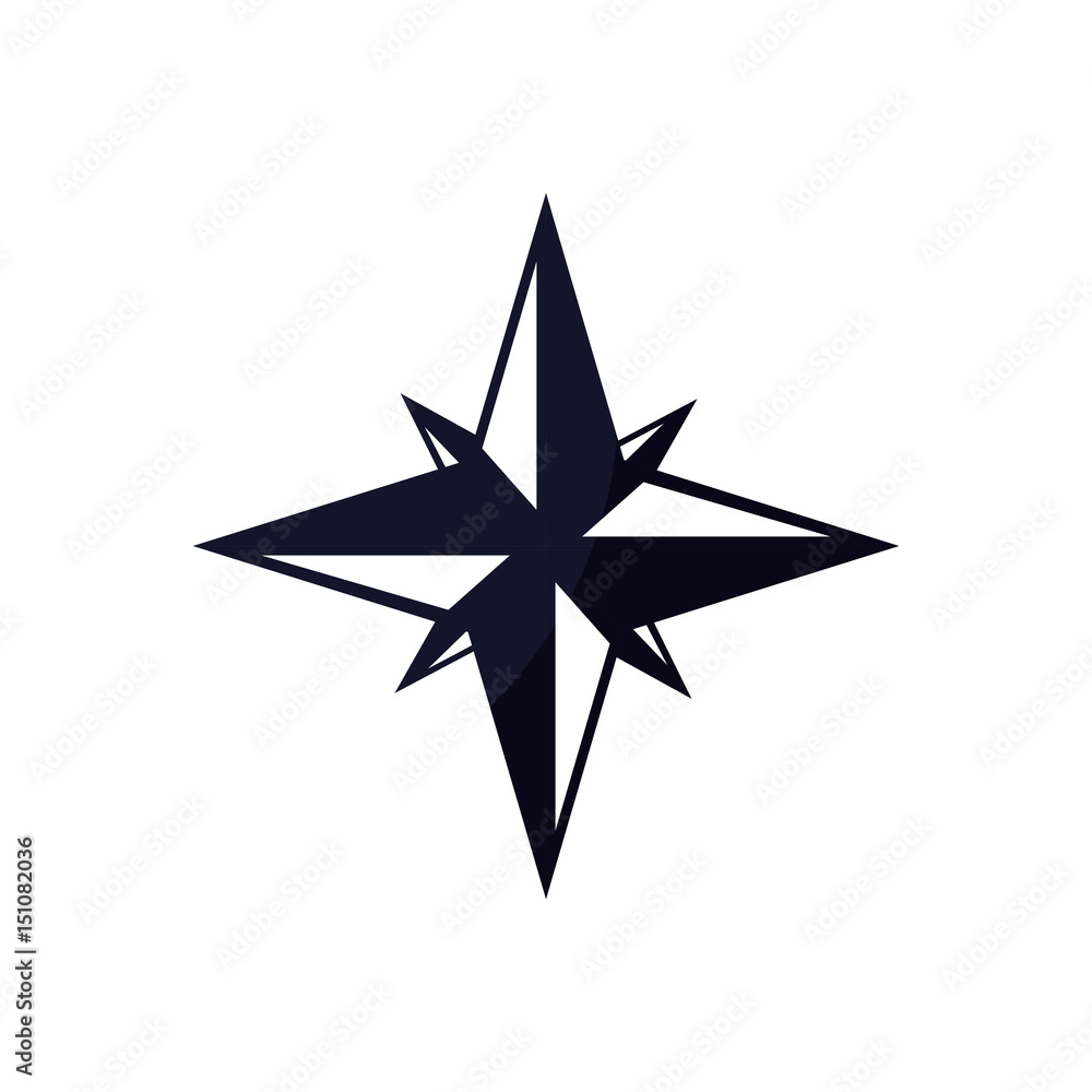 navigation star icon over white background. vector illustration navigation star icon over white background. vector illustration
