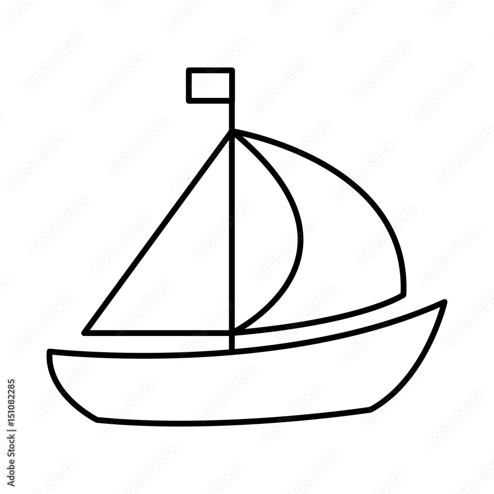 sailboat icon over white background. vector illustration sailboat icon over white background. vector illustration
