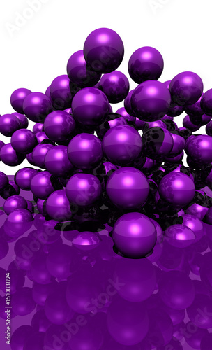 concept industrie - billes violettes