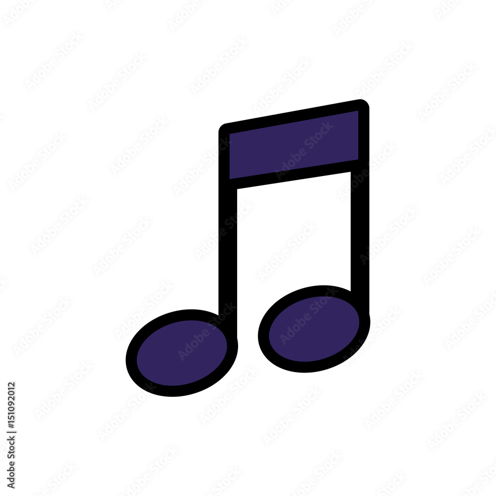 musical note icon over white background. vector illustration musical note icon over white background. vector illustration