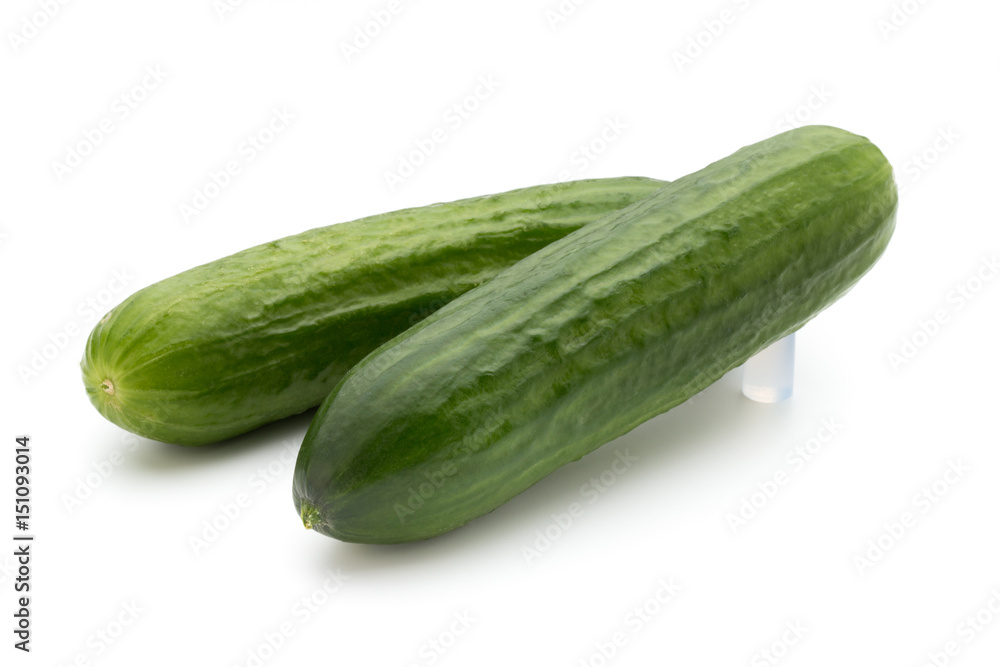 Eco cucumber on white background. Fresh vegetables. Eco cucumber on white background. Fresh vegetables.